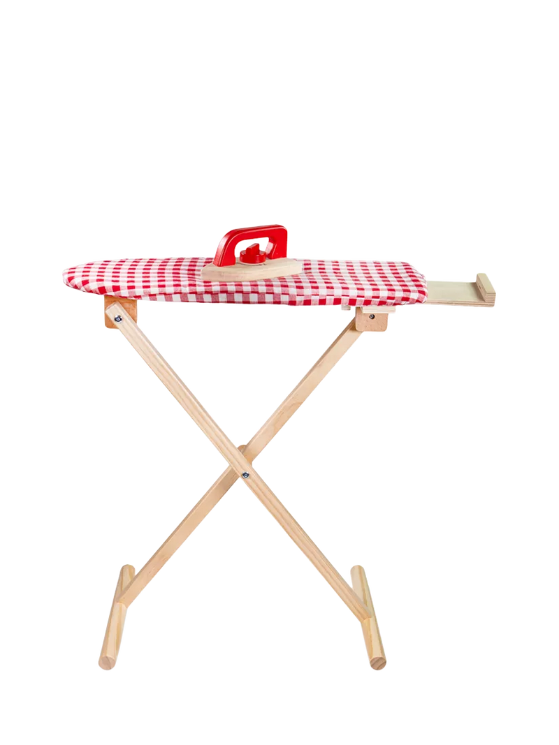 Bigjigs Toys wooden ironing board playset, imported from the UK