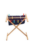 Bigjigs Toys wooden clothes airer with 8 pegs - British product
