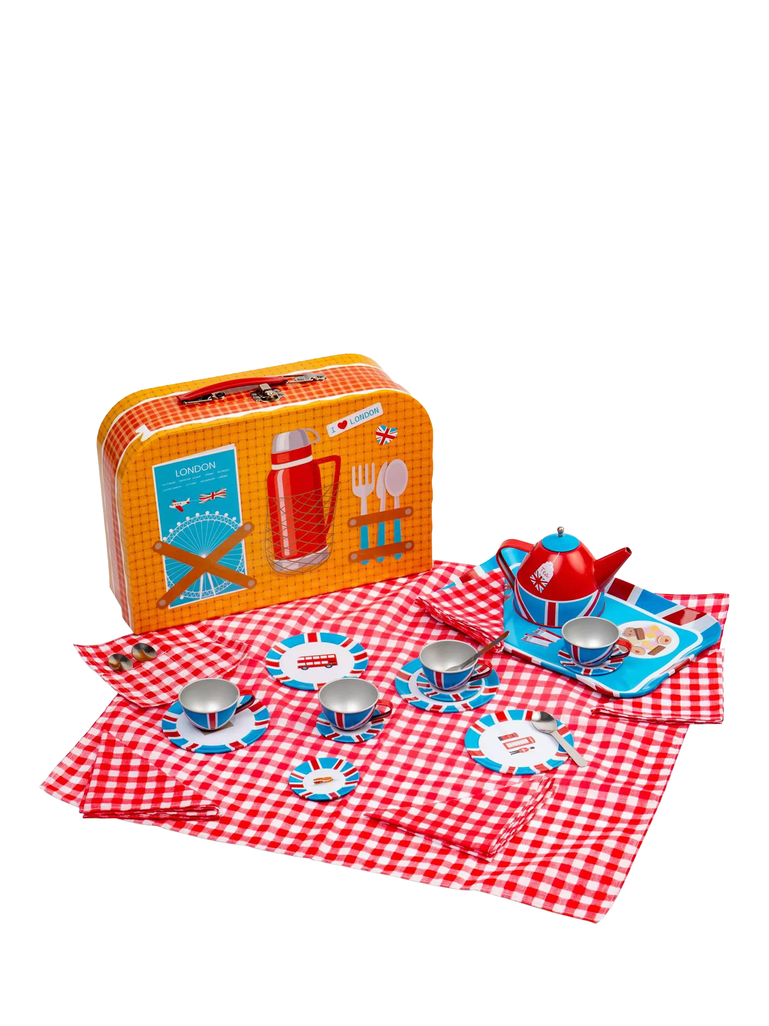 Bigjigs Toys London tin tea playset - British product