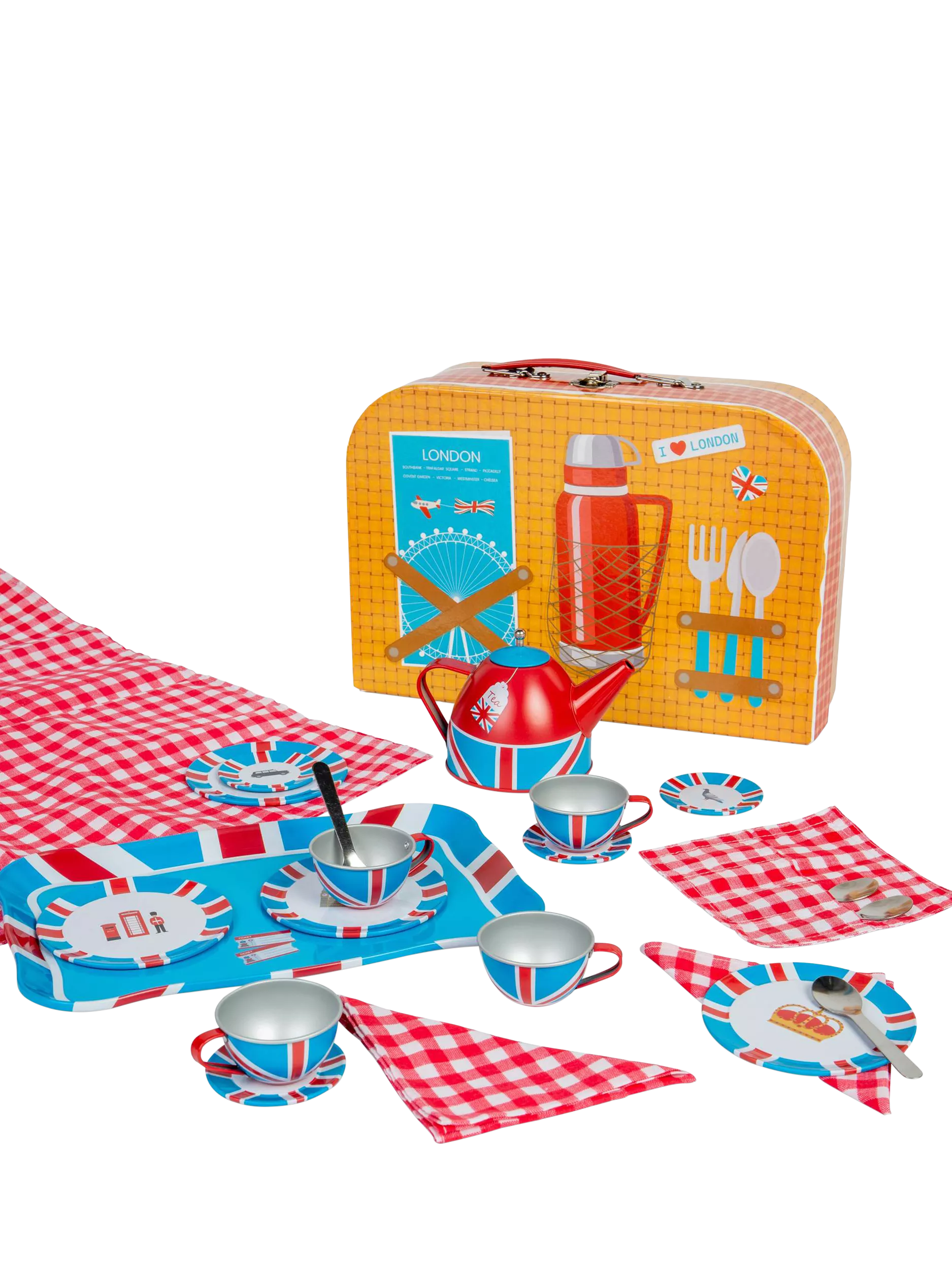 Bigjigs Toys London tin tea playset - British product