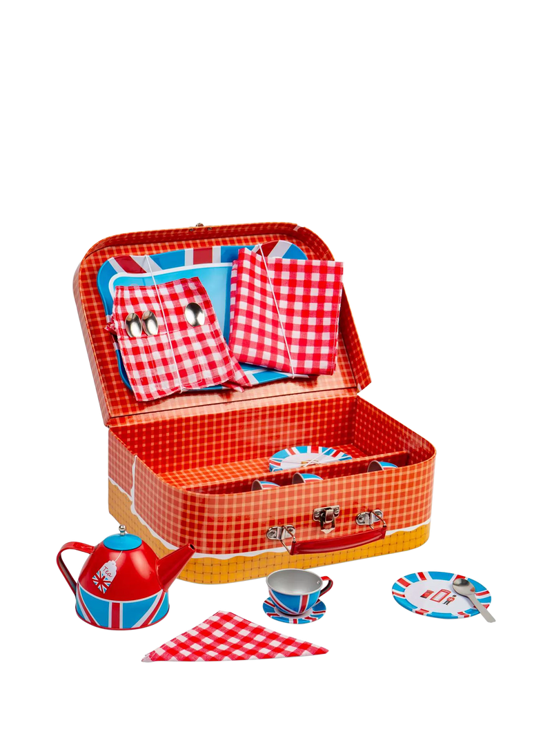 Bigjigs Toys London tin tea playset - British product