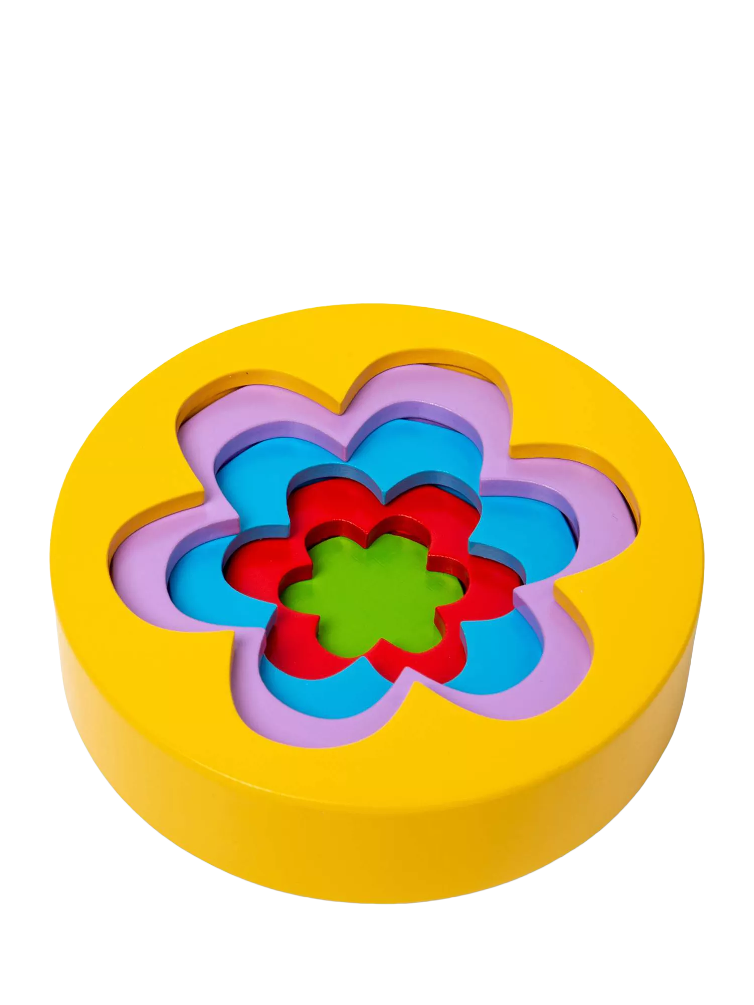 Bigjigs Toys Flower Tower wooden stacking toy with 5 pieces (British brand)