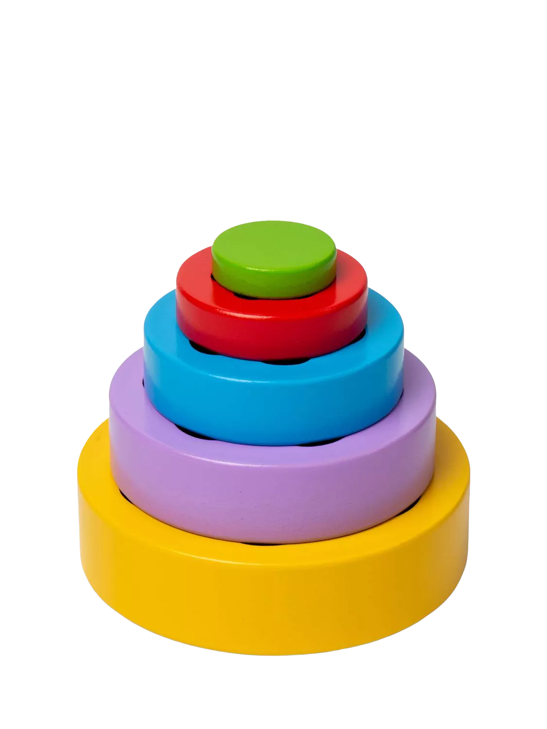 Bigjigs Toys Flower Tower wooden stacking toy with 5 pieces (British brand)