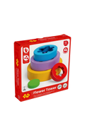 Bigjigs Toys Flower Tower wooden stacking toy with 5 pieces (British brand)