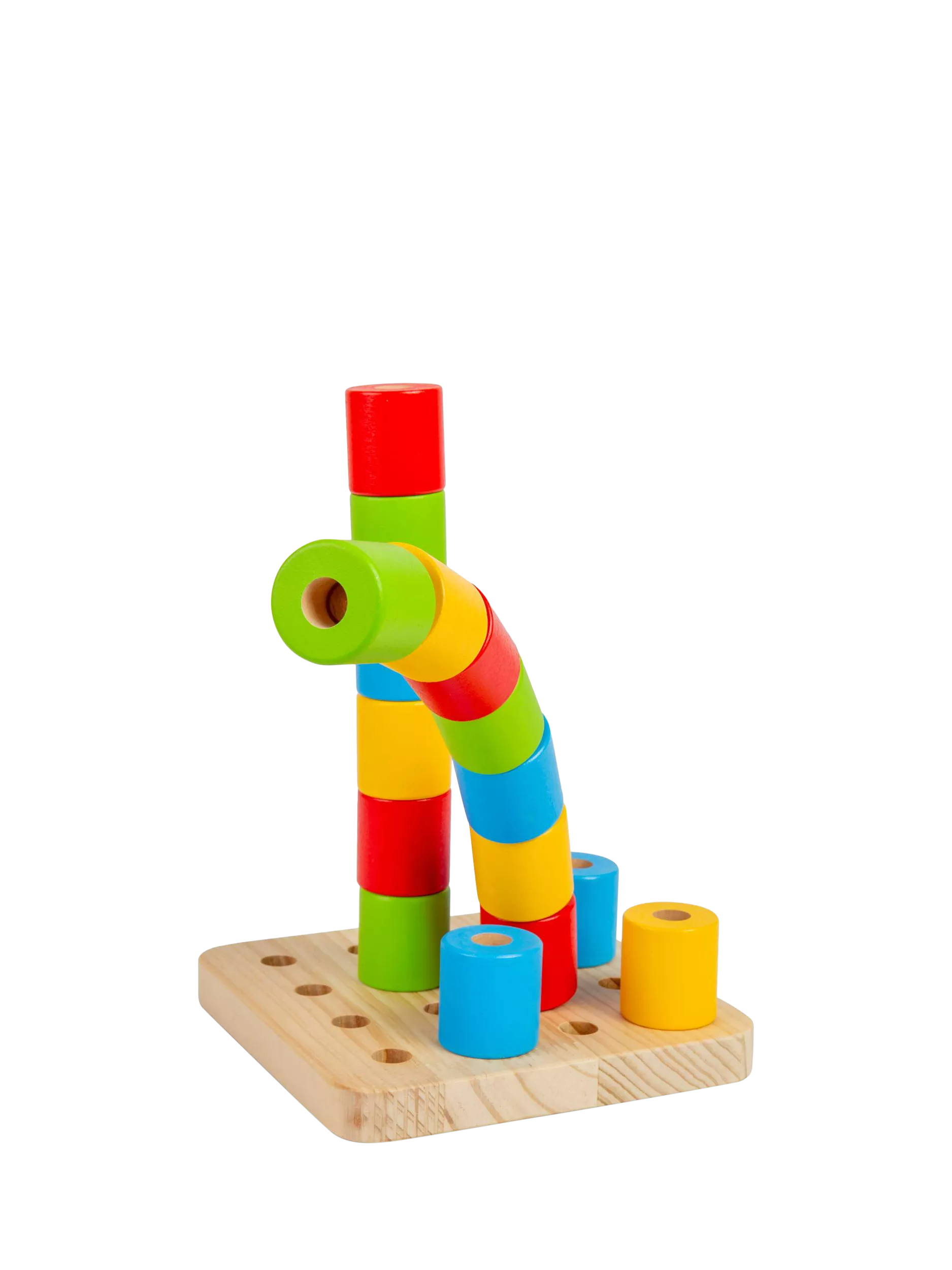 Bigjigs Toys stacking toy Wobbly Peg Board, imported from the UK
