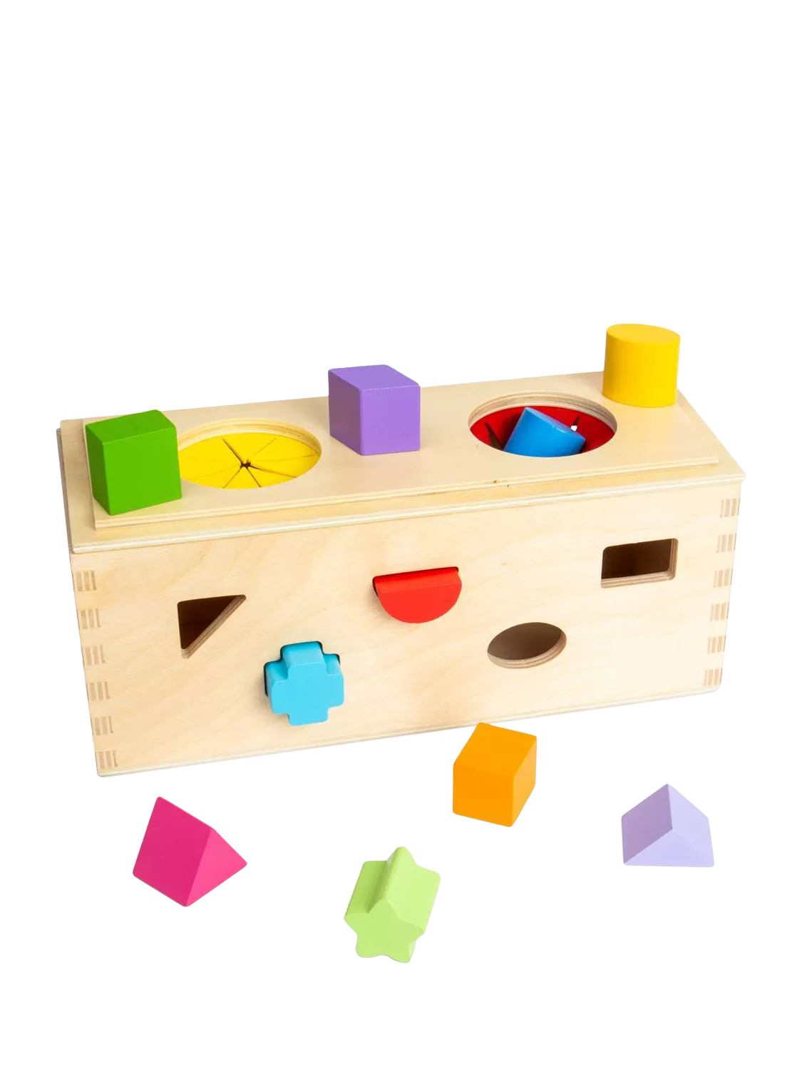 Bigjigs Toys Mystery Box wooden shape sorting toy - imported from the UK