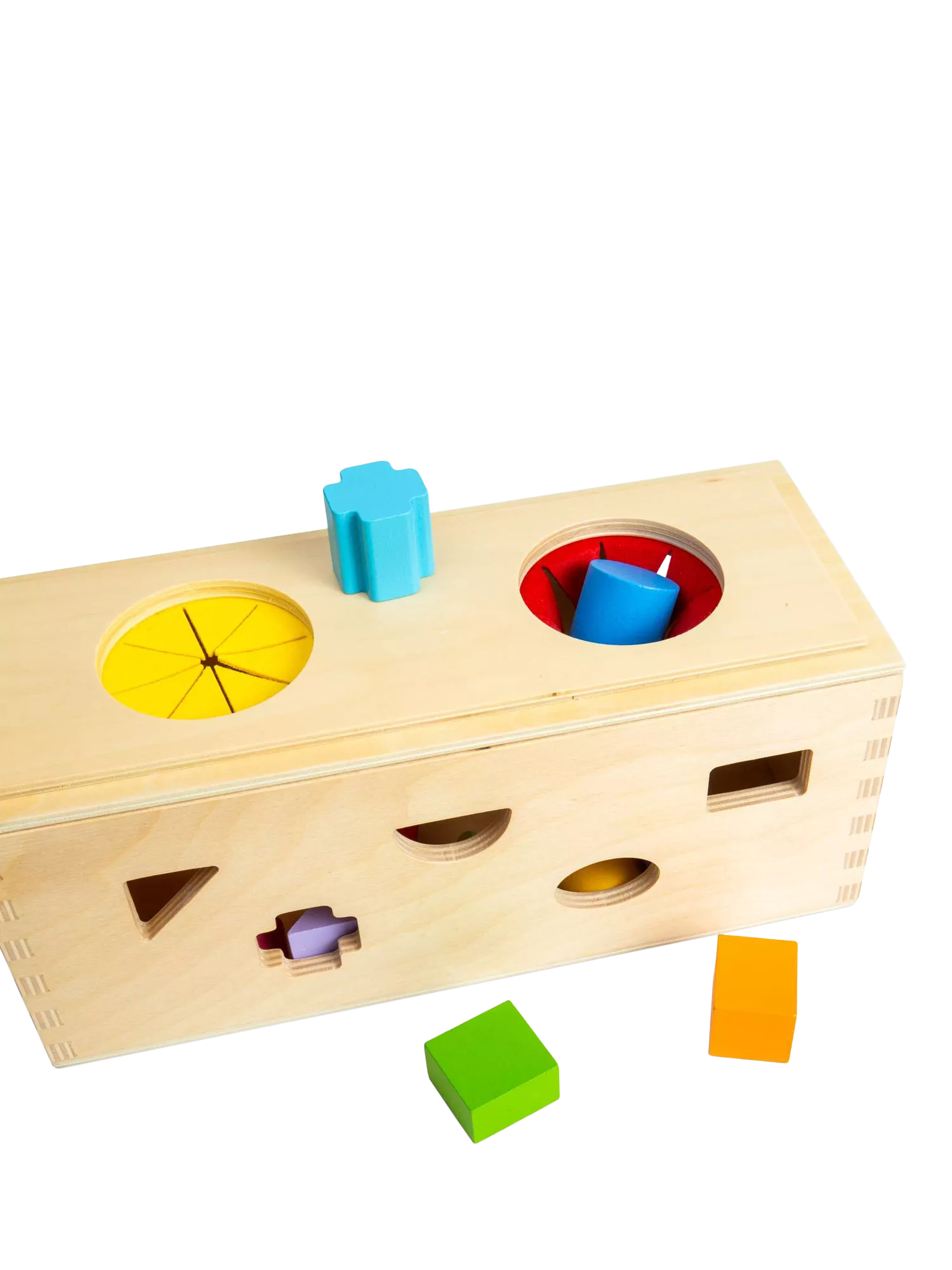 Bigjigs Toys Mystery Box wooden shape sorting toy - imported from the UK