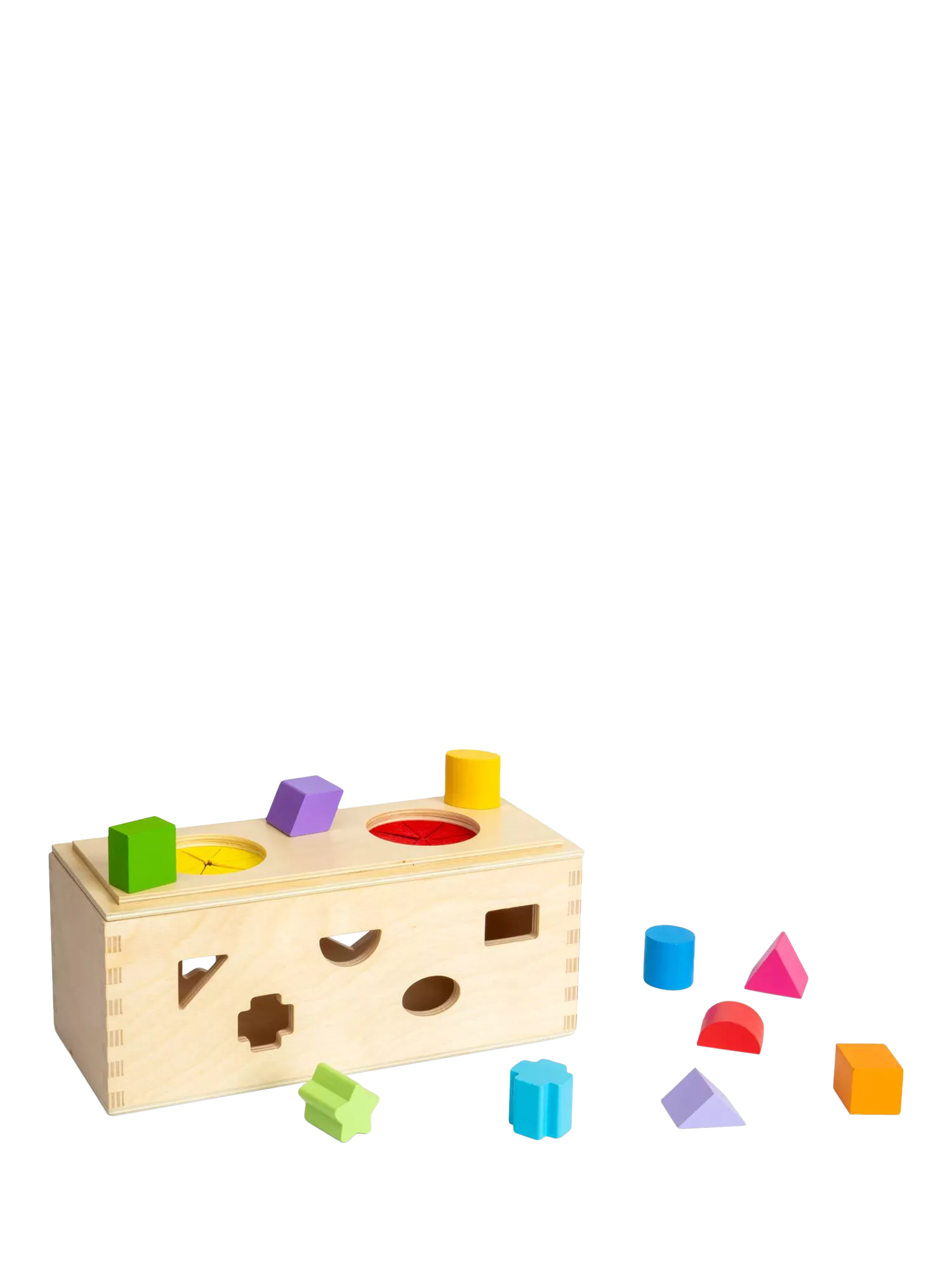 Bigjigs Toys Mystery Box wooden shape sorting toy - imported from the UK