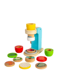 Bigjigs Toys wooden microscope with lenses and disks, UK version