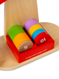 Bigjigs Toys wooden balancing scales with numbered disks - British product