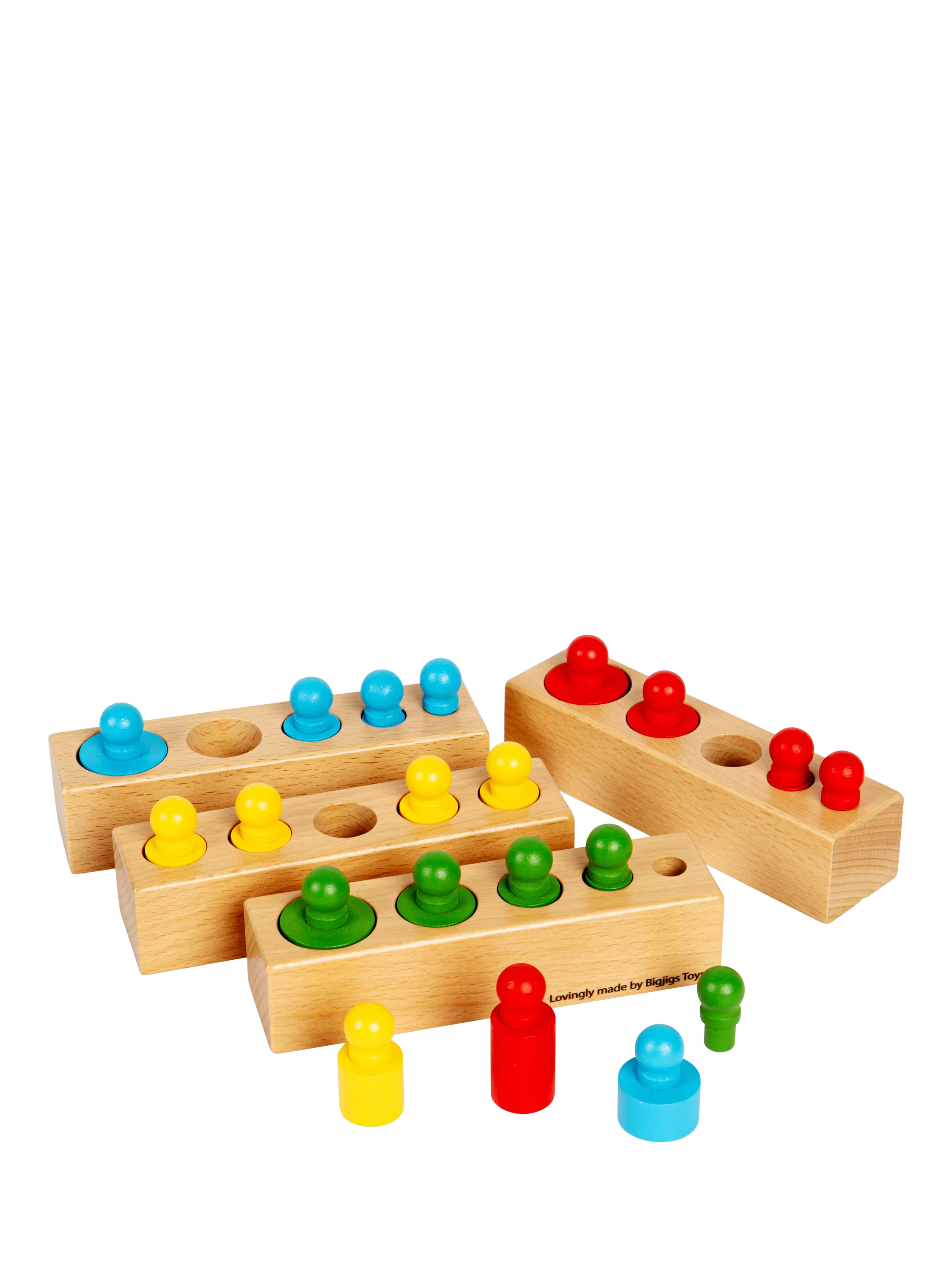 Bigjigs Toys peg blocks puzzle 24 pieces - British product