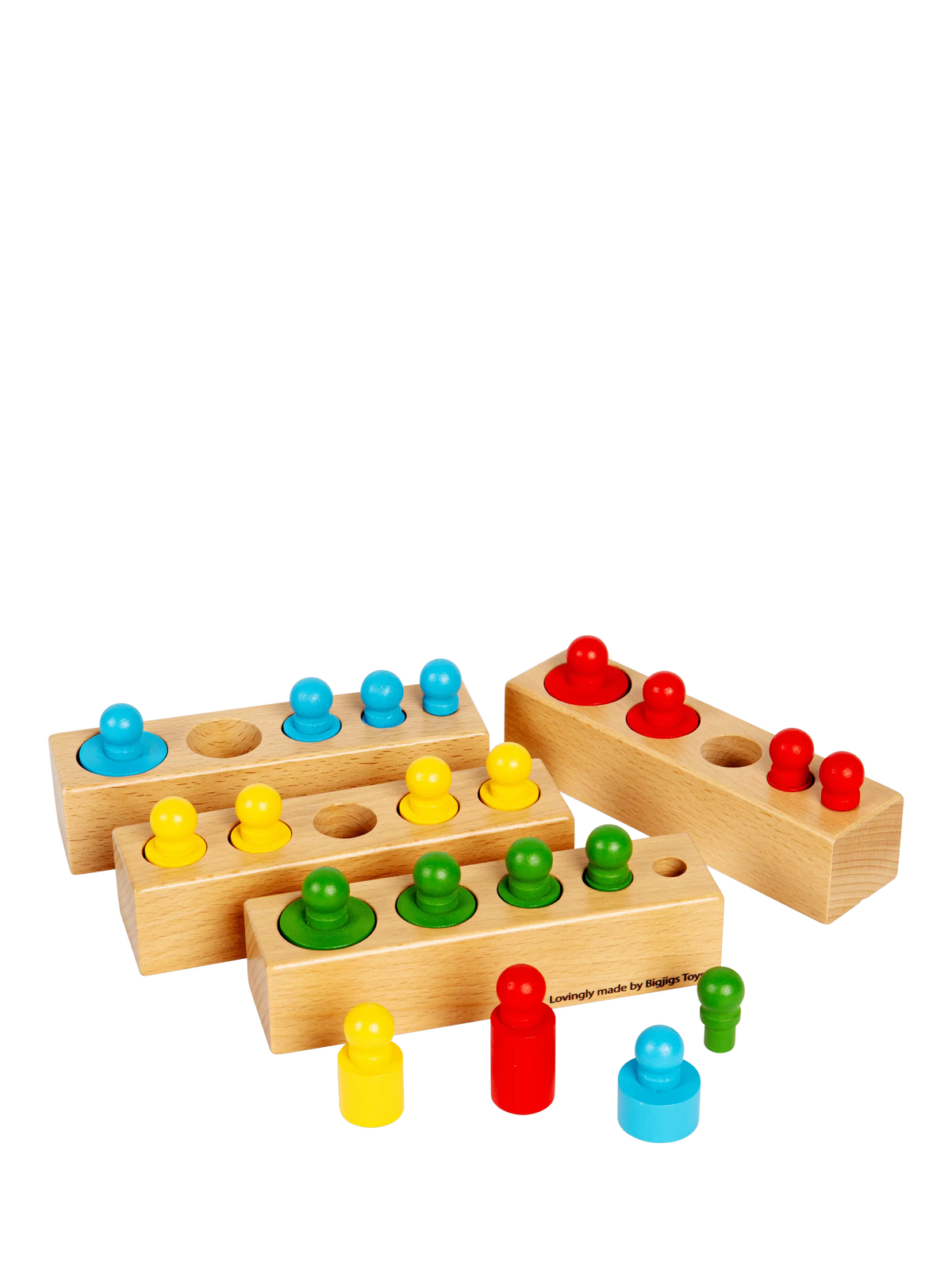 Bigjigs Toys peg blocks puzzle 24 pieces - British product