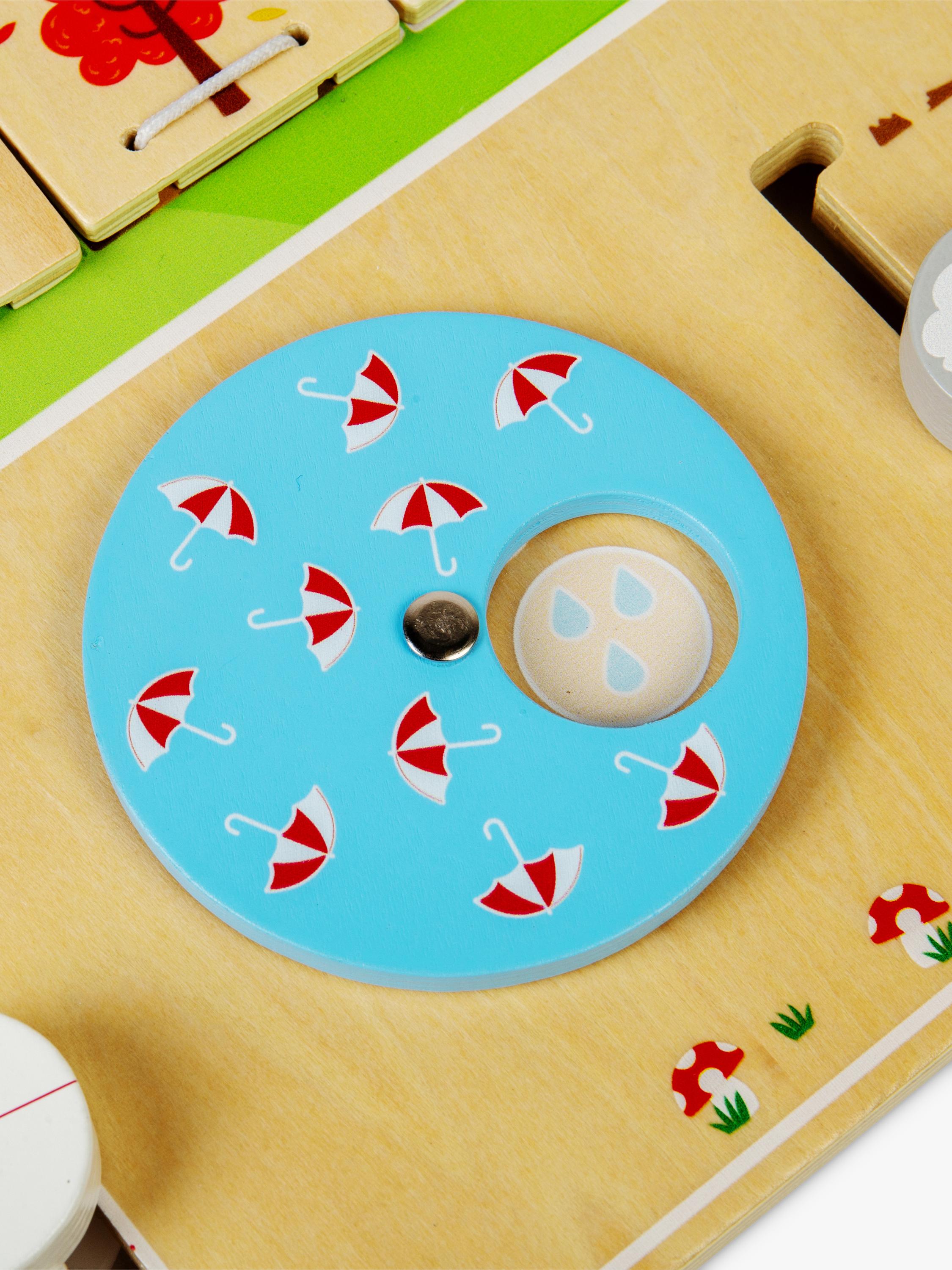 Bigjigs Toys wooden weather board activity toy, imported from the UK