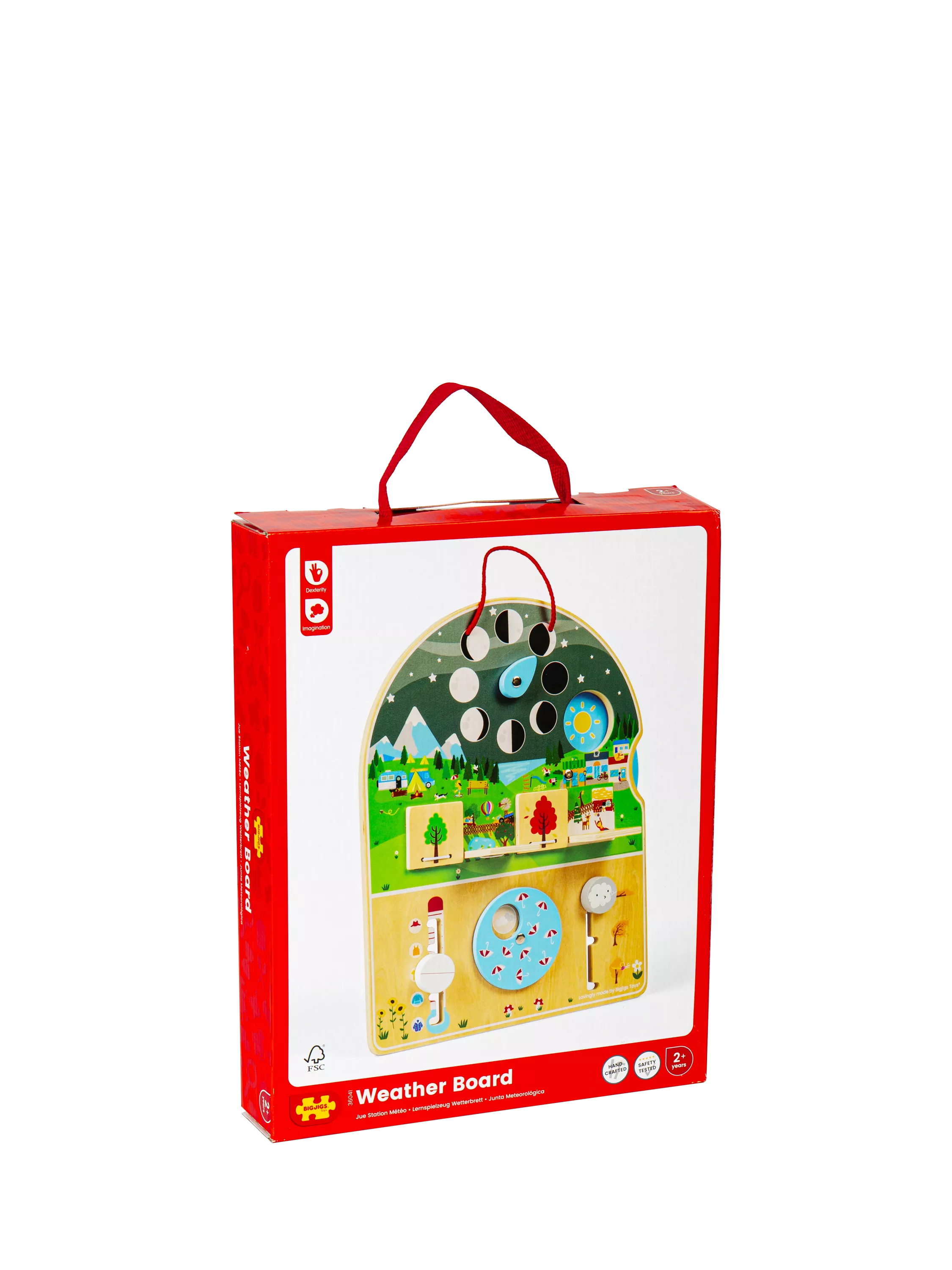 Bigjigs Toys wooden weather board activity toy, imported from the UK