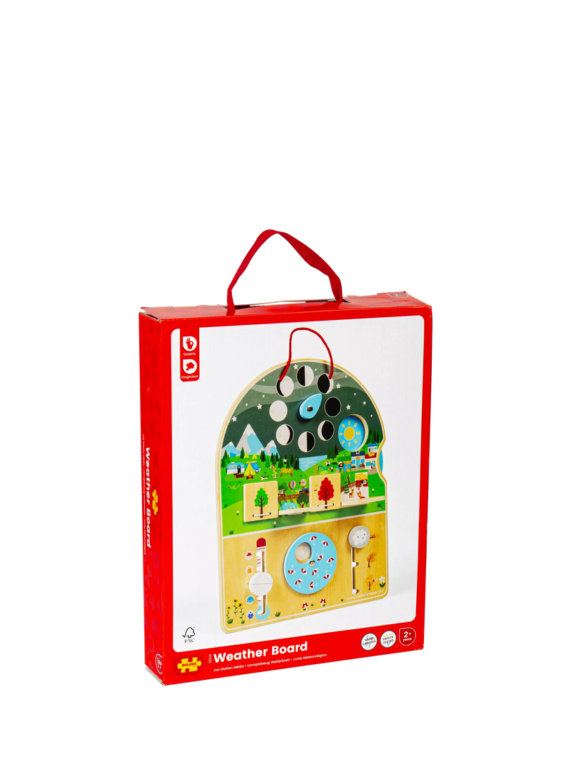 Bigjigs Toys wooden weather board activity toy, imported from the UK