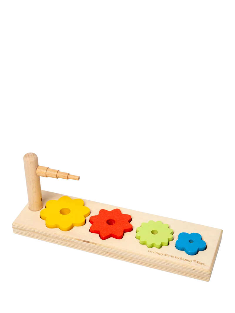 Bigjigs Toys wooden Flower Sorter shape-matching toy - British product