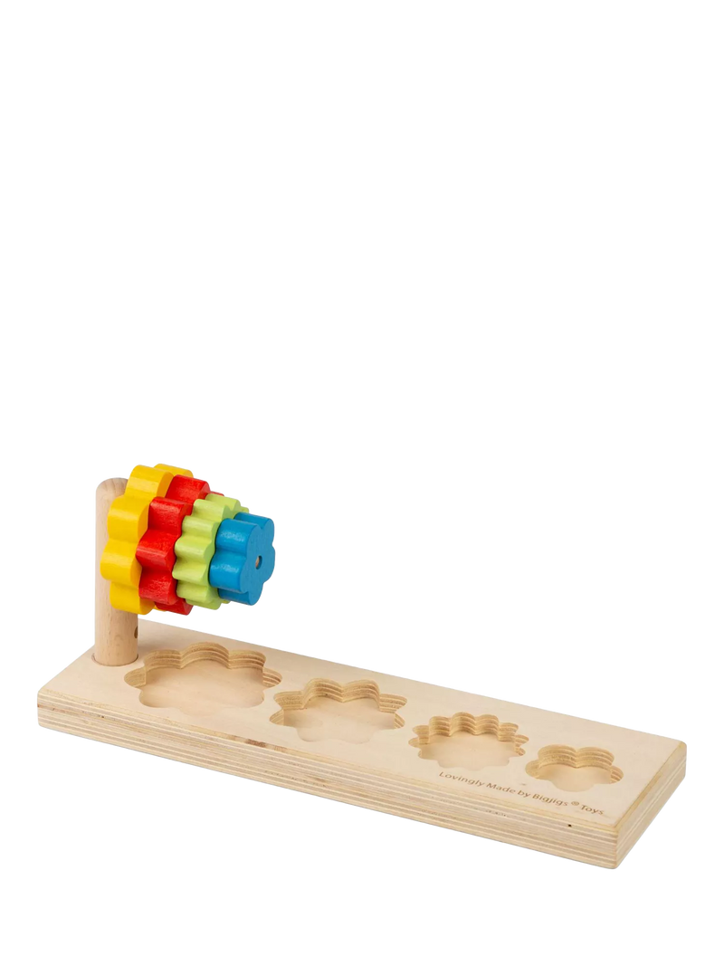 Bigjigs Toys wooden Flower Sorter shape-matching toy - British product