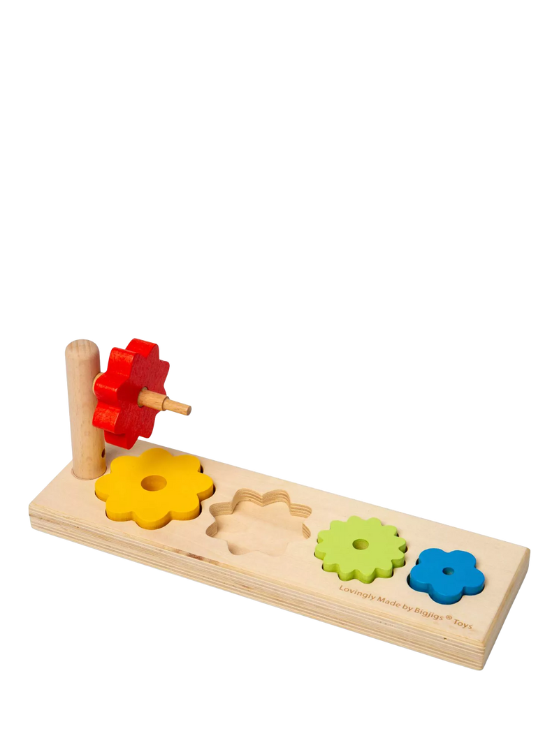 Bigjigs Toys wooden Flower Sorter shape-matching toy - British product