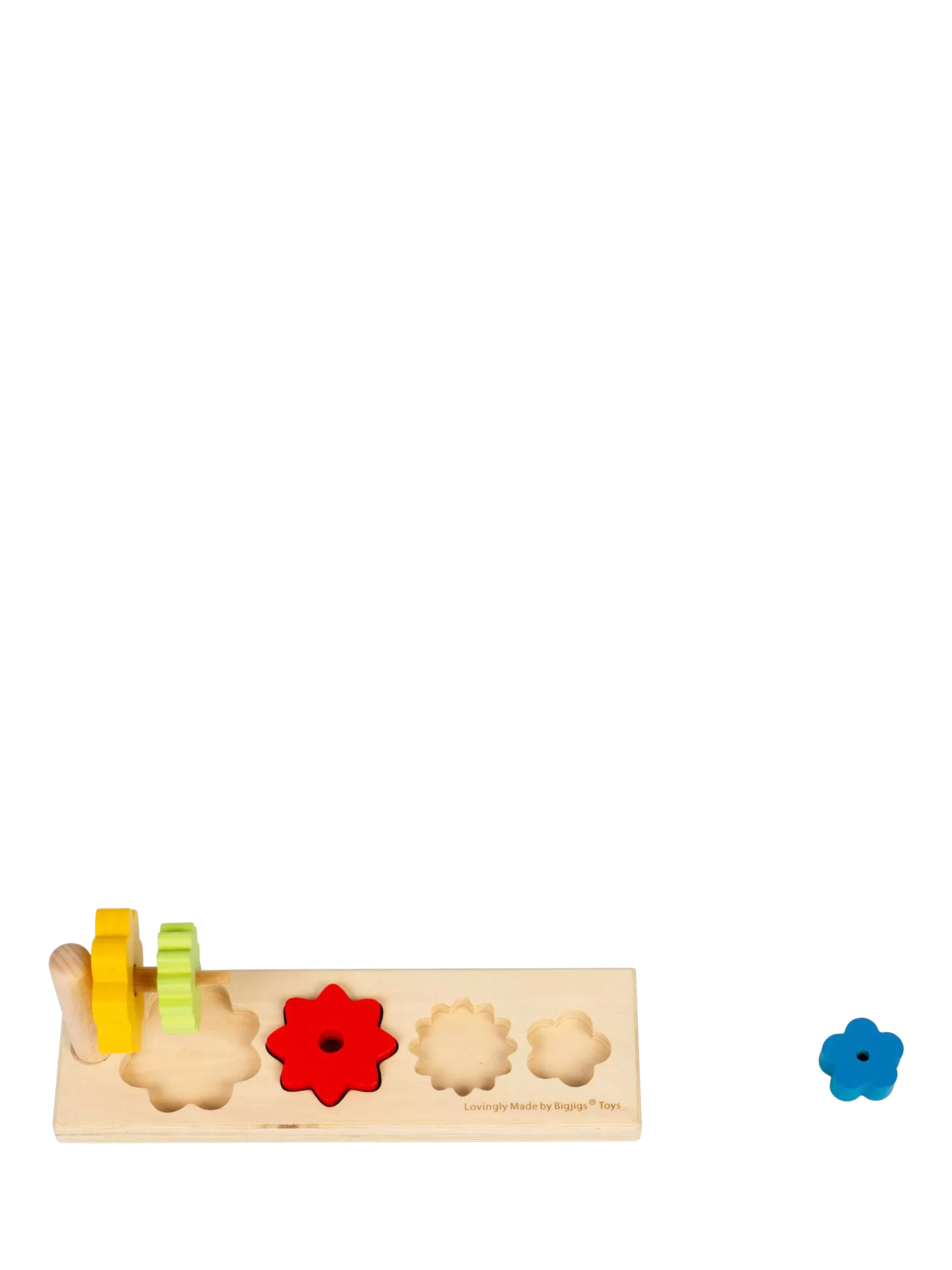 Bigjigs Toys wooden Flower Sorter shape-matching toy - British product