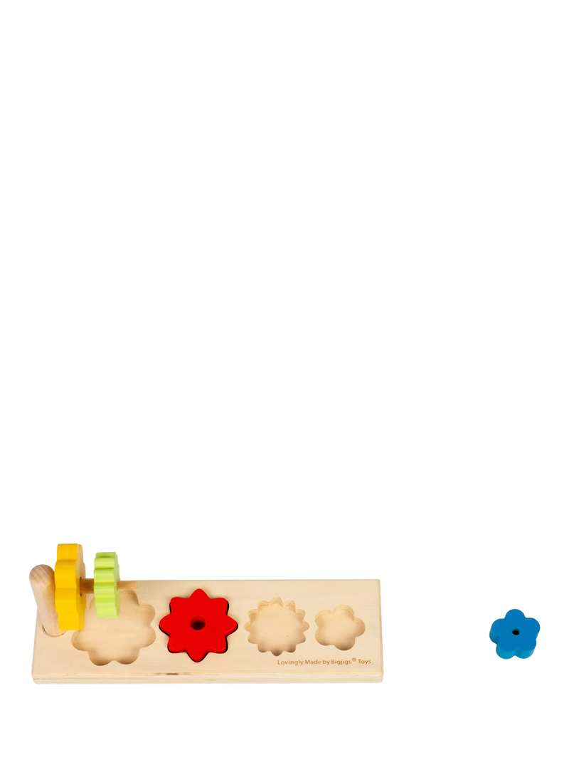 Bigjigs Toys wooden Flower Sorter shape-matching toy - British product