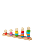 Bigjigs Toys Rainbow Family stacking toy 25 wooden pieces, imported from the UK