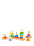 Bigjigs Toys Rainbow Family stacking toy 25 wooden pieces, imported from the UK