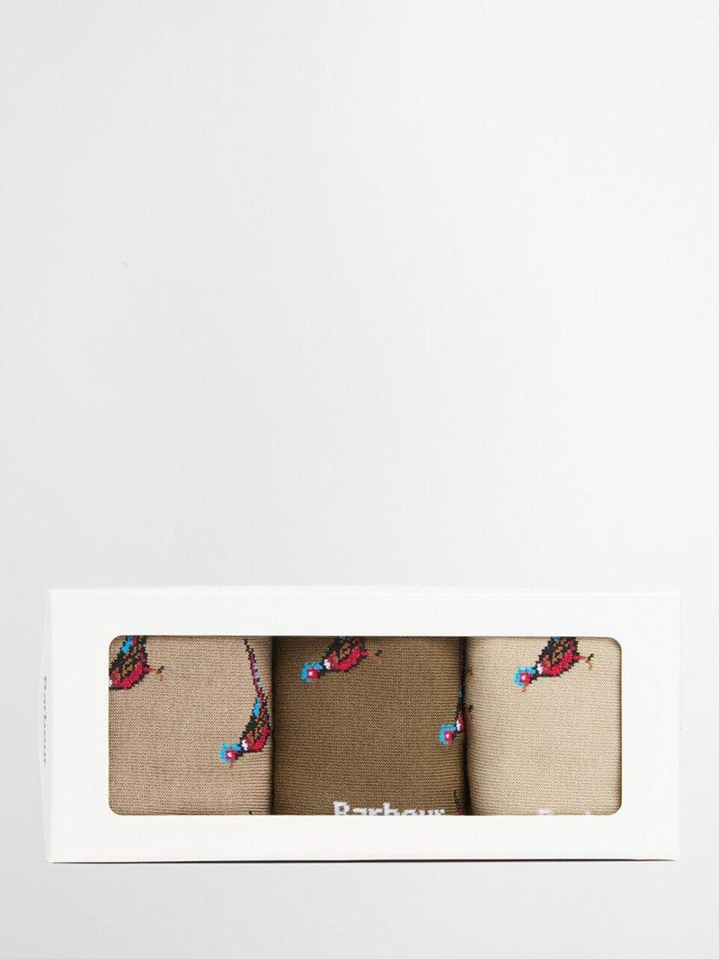 Barbour pheasant sock gift set pack of 3, imported from the UK