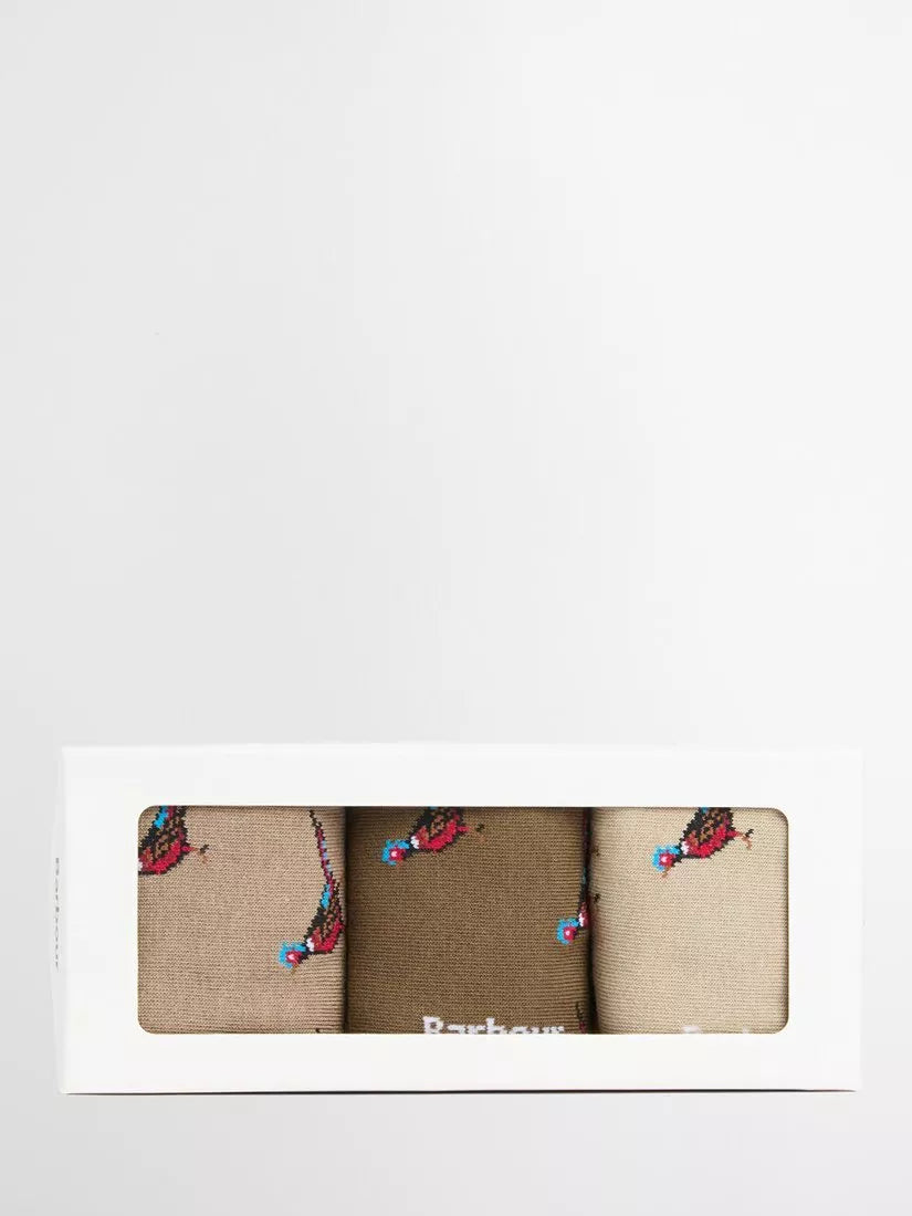 Barbour pheasant sock gift set pack of 3, imported from the UK