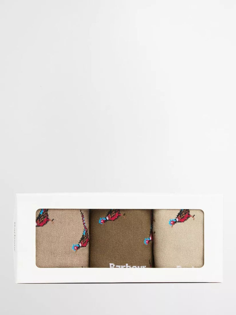 Barbour pheasant sock gift set pack of 3, imported from the UK