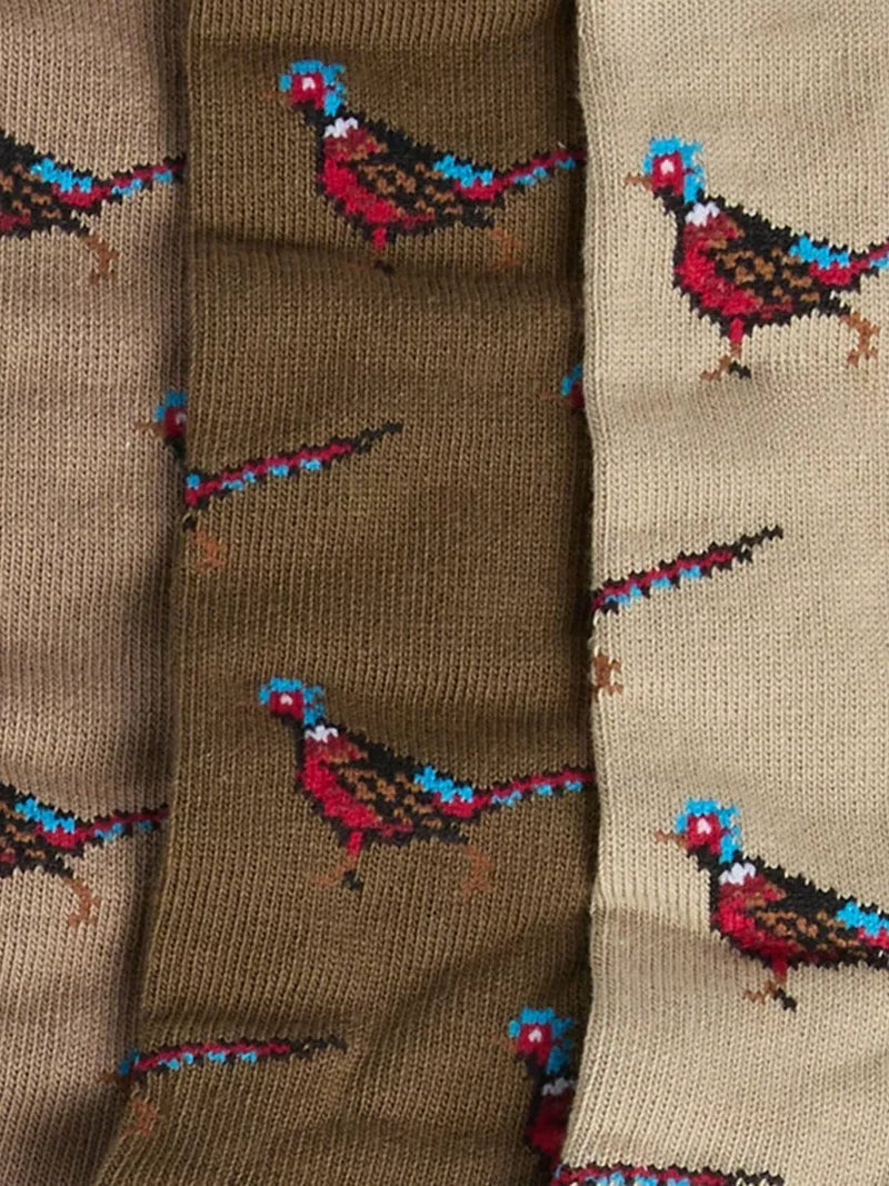 Barbour pheasant sock gift set pack of 3, imported from the UK