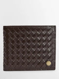 Barbour Farne Woven Leather Wallet Brown - British product