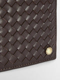 Barbour Farne Woven Leather Wallet Brown - British product