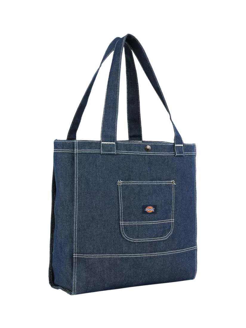 Dickies denim tote bag with front pocket, UK version