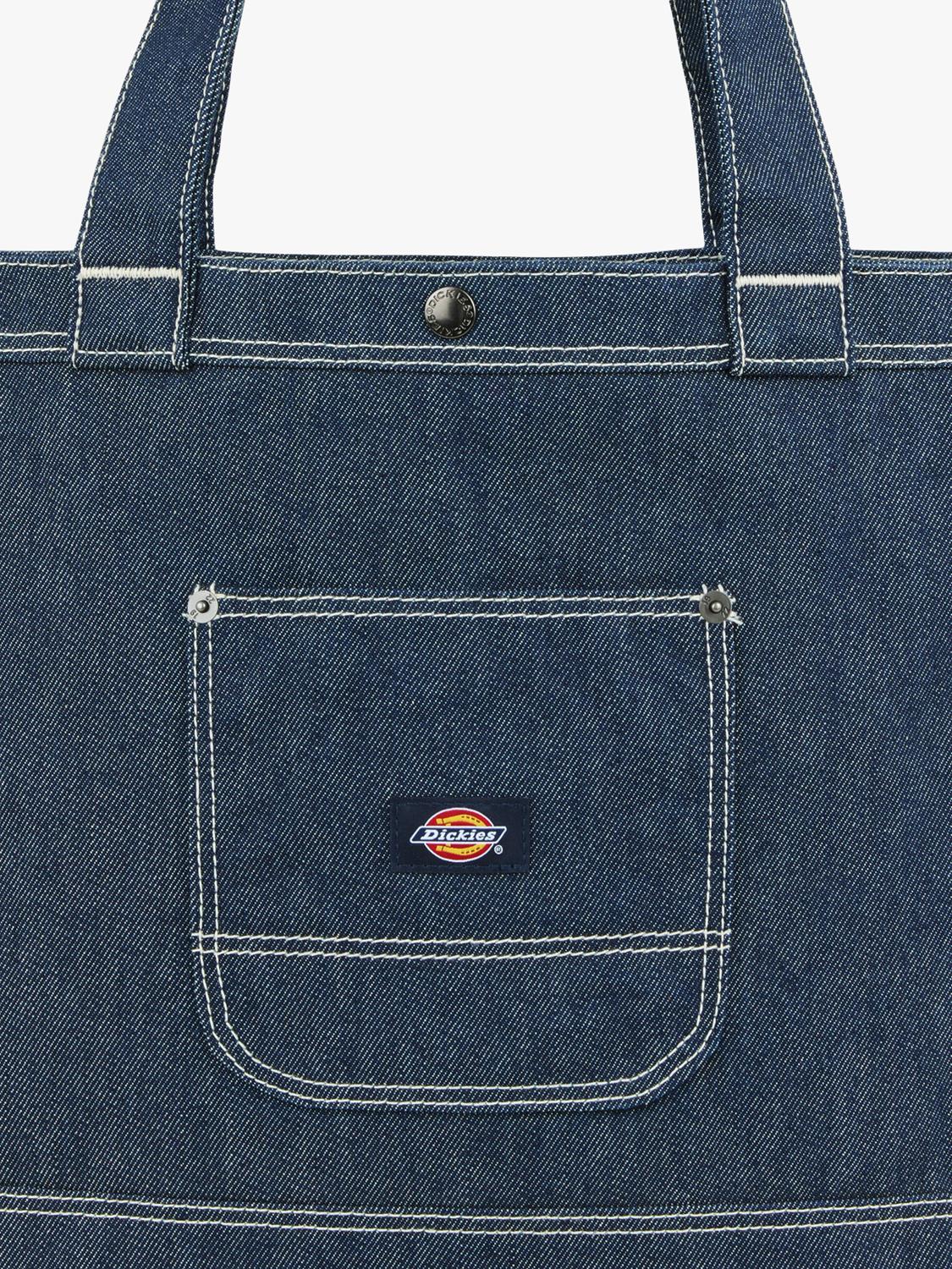 Dickies denim tote bag with front pocket, UK version