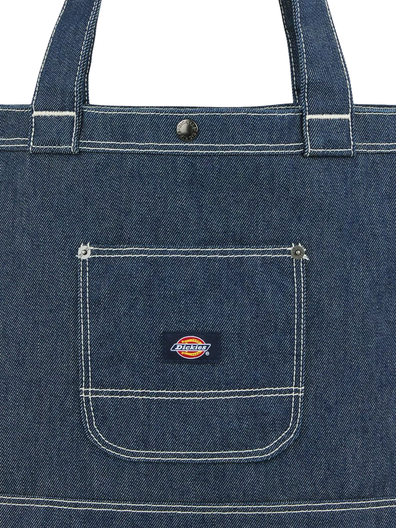 Dickies denim tote bag with front pocket, UK version