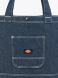 Dickies denim tote bag with front pocket, UK version