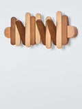 John Lewis beechwood pull-out wall hook rack brown, imported from the UK