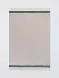 John Lewis diamond border throw grey green 140x190cm - British product