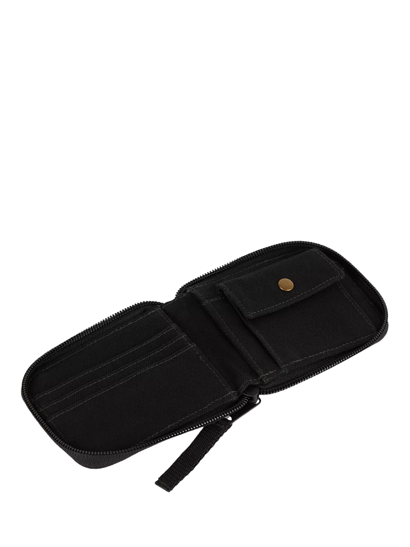 Dickies black cotton wallet with zip closure - British product