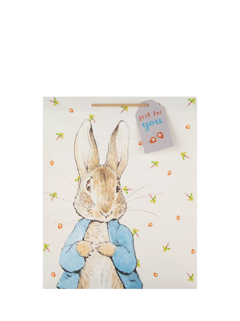 Hallmark Peter Rabbit gift bag white and black (British brand)