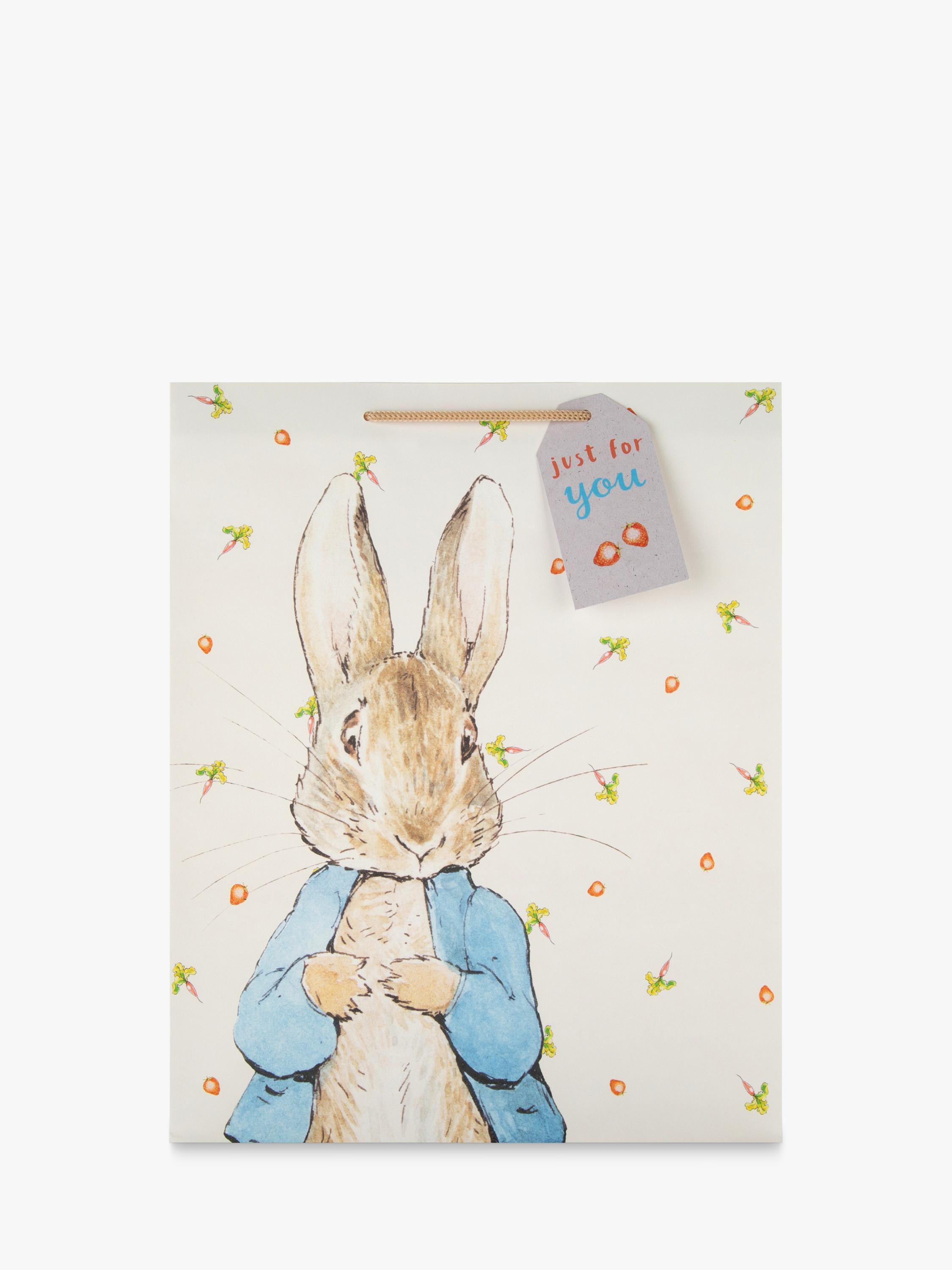 Hallmark Peter Rabbit gift bag white and black (British brand)
