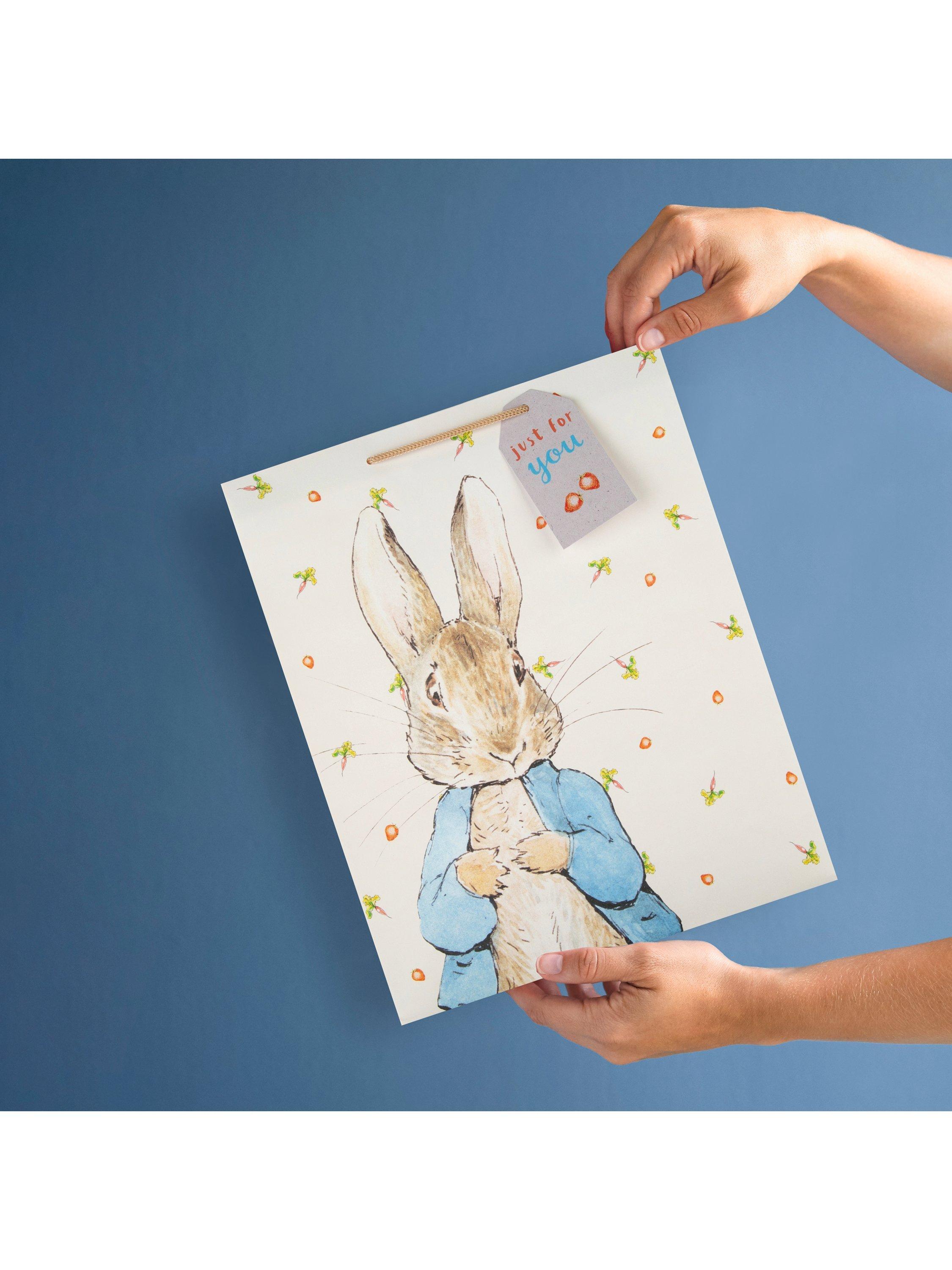 Hallmark Peter Rabbit gift bag white and black (British brand)