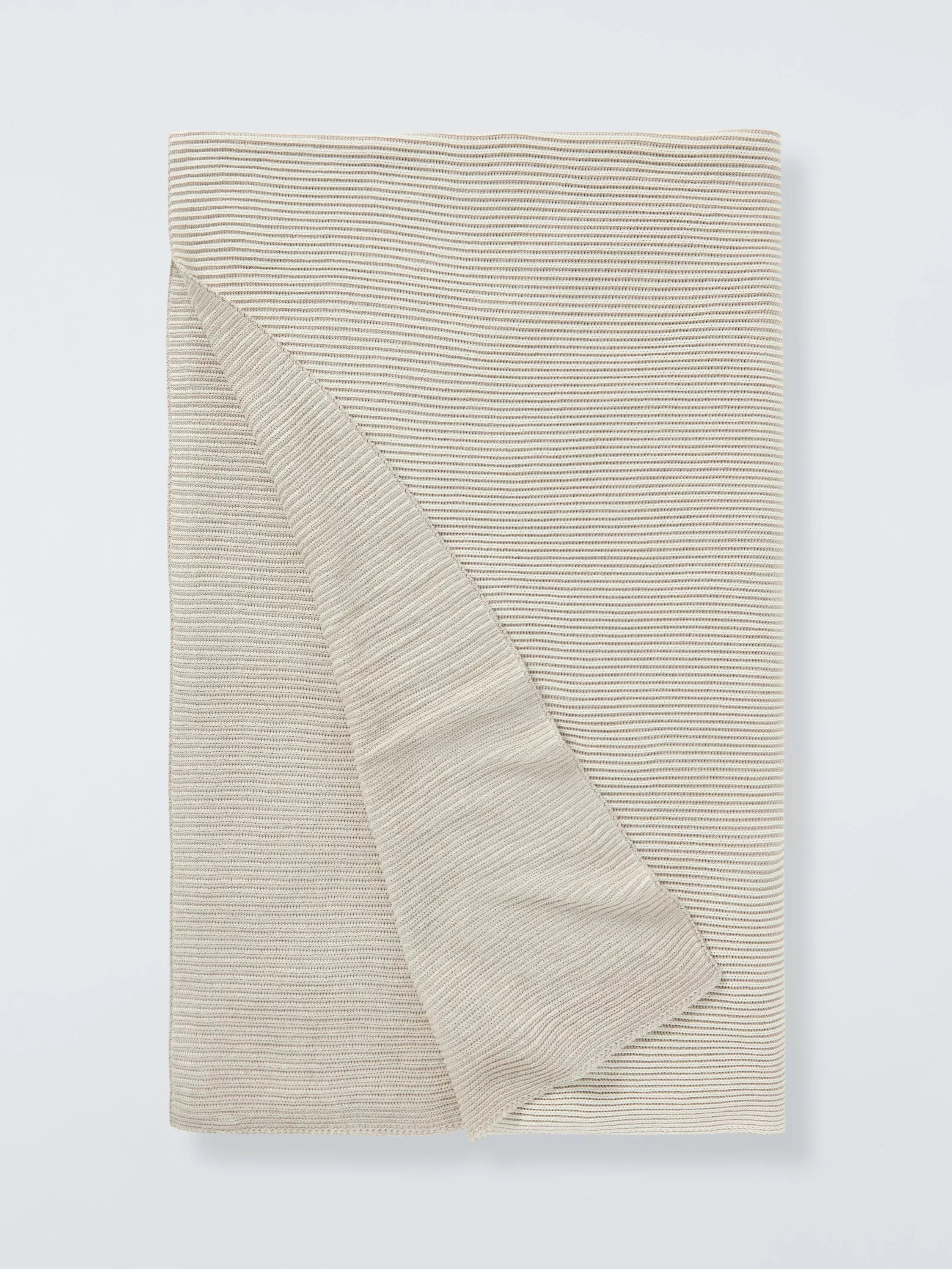 John Lewis ribbed knit throw 140x190 cm, imported from the UK