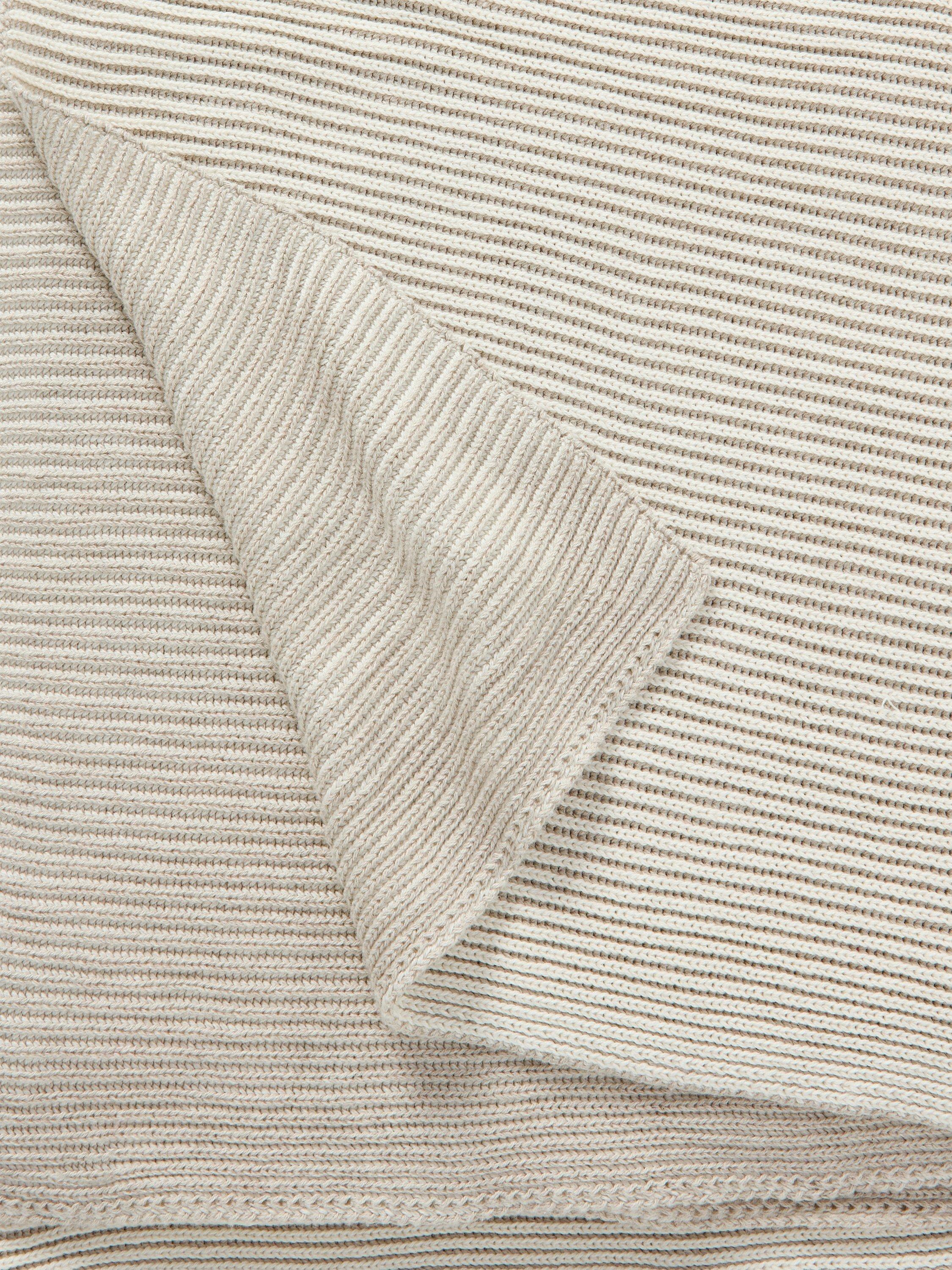 John Lewis ribbed knit throw 140x190 cm, imported from the UK