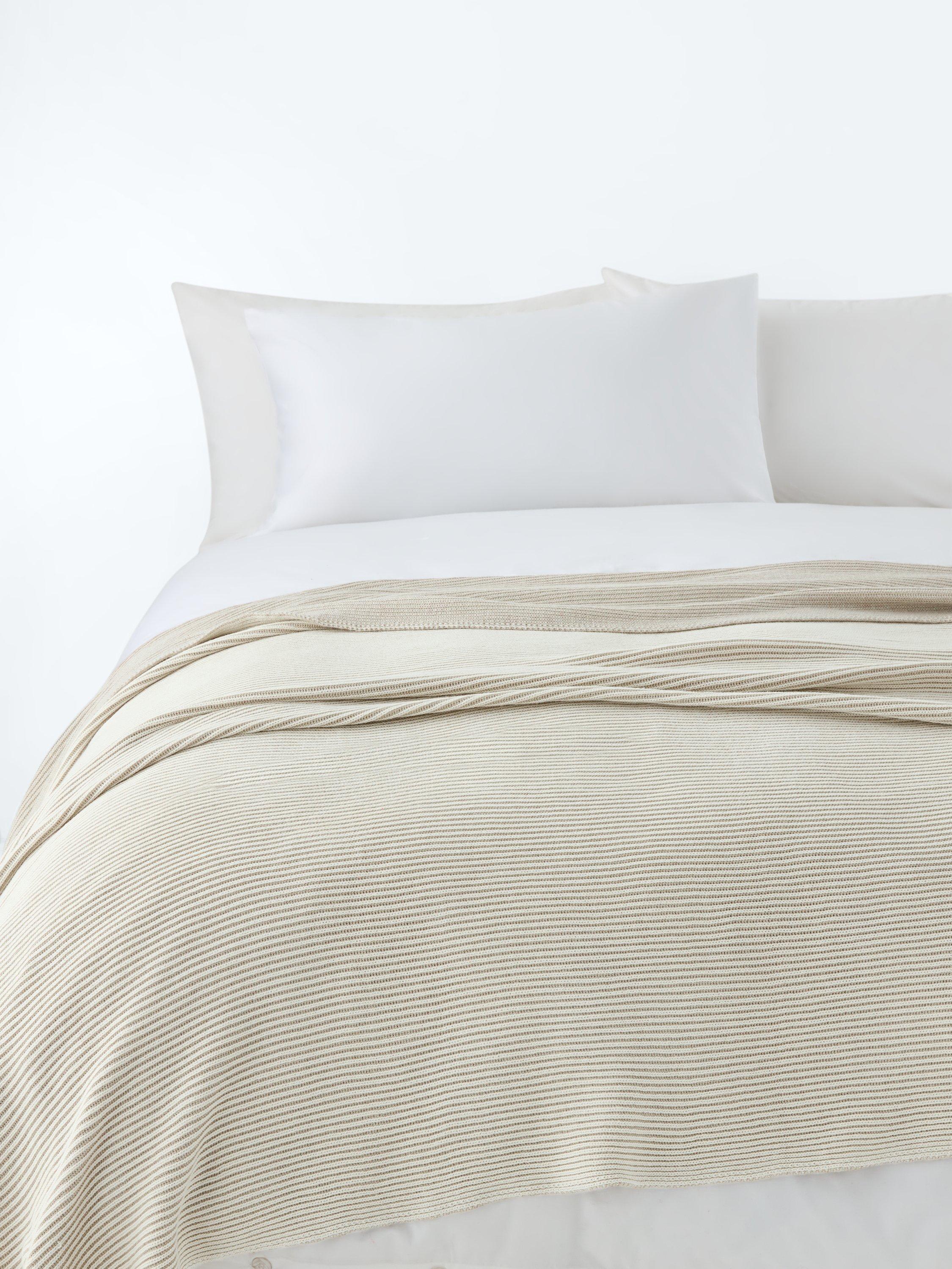 John Lewis ribbed knit throw 140x190 cm, imported from the UK