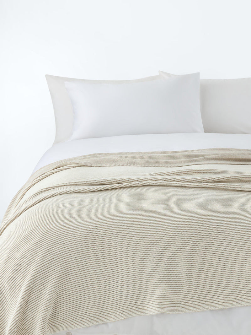 John Lewis ribbed knit throw 140x190 cm, imported from the UK