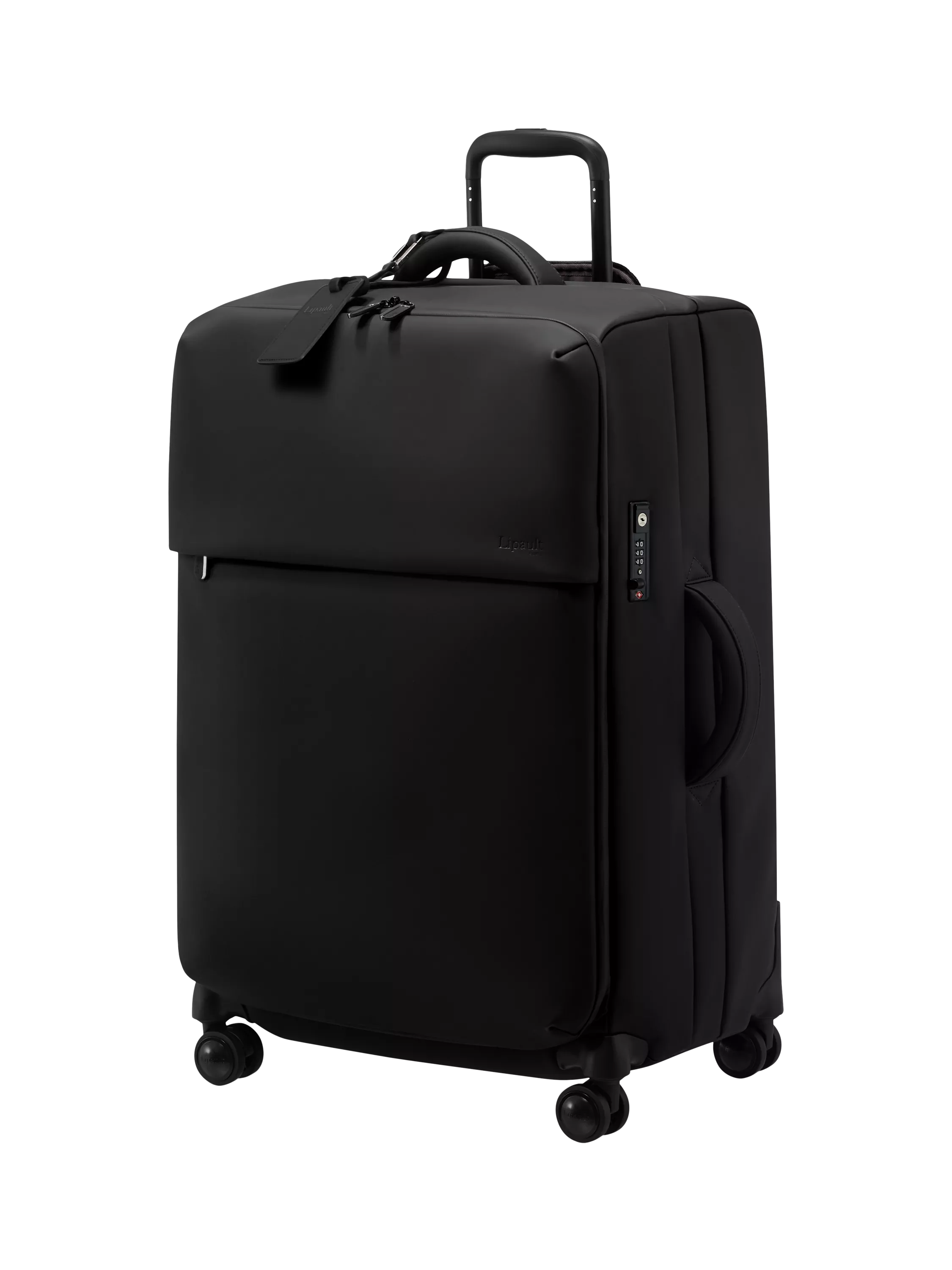 Lipault Long Trip suitcase black 93L, imported from the UK