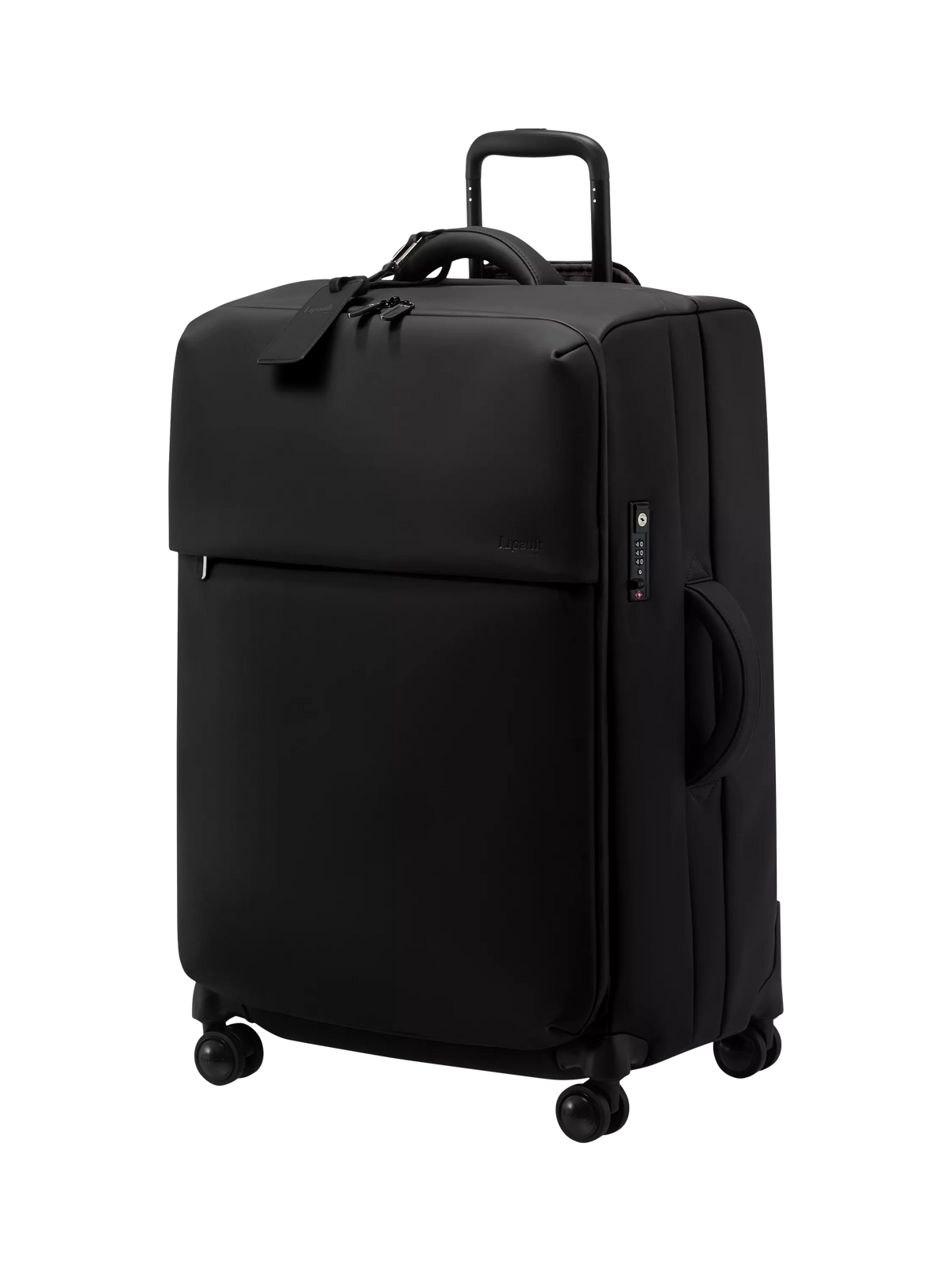 Lipault Long Trip suitcase black 93L, imported from the UK