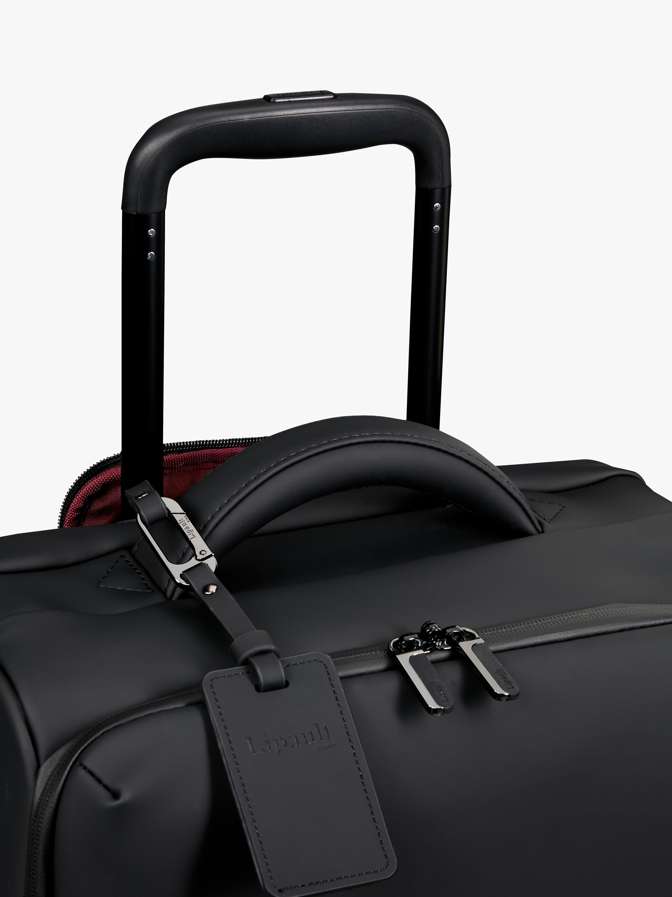 Lipault Long Trip suitcase black 93L, imported from the UK