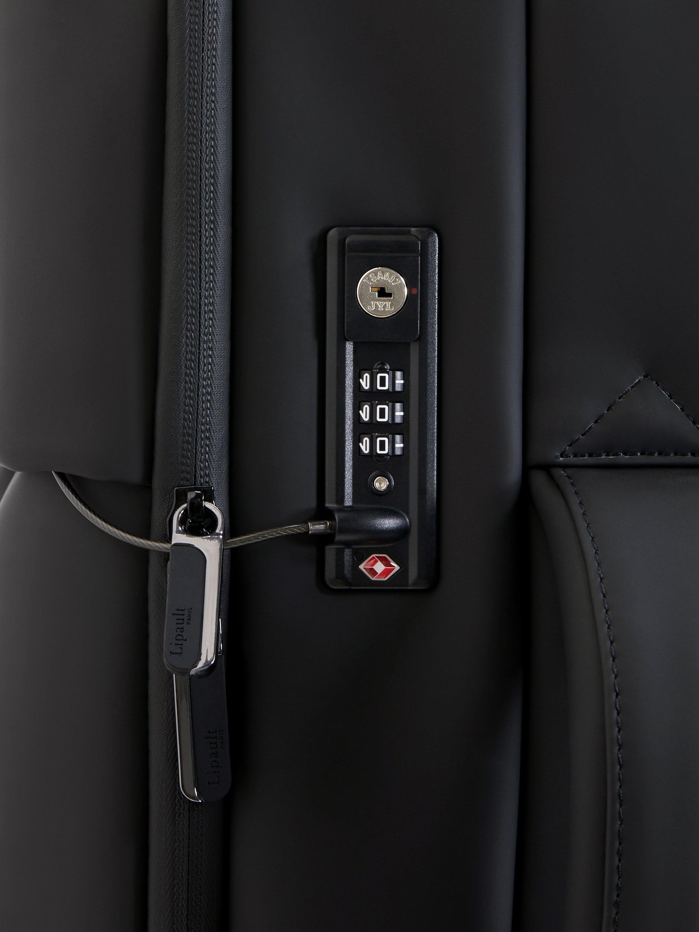 Lipault black medium suitcase 66L (British brand)